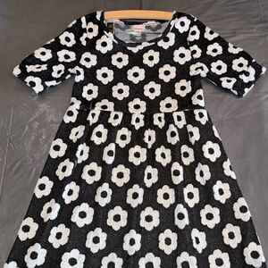 Xhilaration Black and White Floral Kids Dress